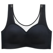 IROINNID Bra for Women High Support Plus Size, Wireless Seamless and Shapermint Bras, Soild Color Push Up Everyday Bra