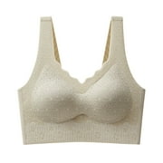 IROINNID Bra for Women High Support Plus Size, Wireless and Seamless Shapermint Bras, Soild Color Push Up Everyday Bra