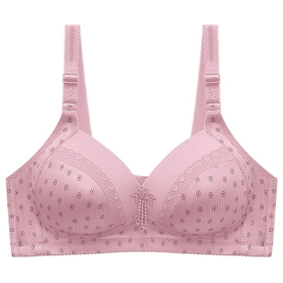 IROINNID Bras for Women Push Up Printed Non Steel Ring Bra Comfortable Slip Light and Beautiful Back Underwear, Daily Bra