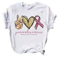 thumbnail image 1 of IROINNID Breast Cancer T-Shirt for Women Breast Cancer Awareness Comfy Letter Printed Shirt T-Shirt Short Sleeve Tops,Pink, 1 of 7
