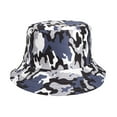 thumbnail image 1 of IROINNID Bucket Hat for Men Women Print Hawaiian Style Double-Sided Wearable Hats Summer Vacation Beach Cotton Versatile Bucket Hats,Navy, 1 of 4