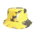 thumbnail image 1 of IROINNID Bucket Hat for Men Women Tie-Dye Double-Side Wearable Hats Summer Vacation Sun Protection Beach Cotton Bucket Hats,Yellow, 1 of 3