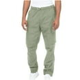thumbnail image 1 of IROINNID Cargo Pants For Men Solid Color Multiple Pockets Outdoor Fitness Elastic Waist Pants, 1 of 7