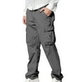 thumbnail image 1 of IROINNID Cargo Pants for Men Discount Outdoor Straight Leg Relaxed Fit Sports Long Cargo Pants with Multi-pockets,Dark Gray, 1 of 7