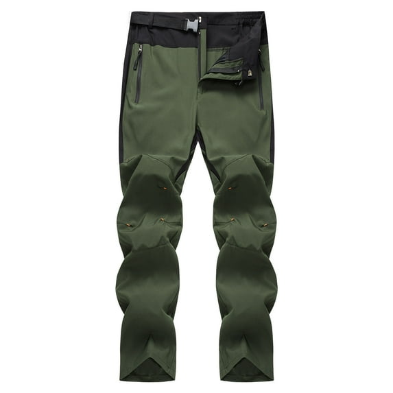 IROINNID Cargo Pants for Men Charge Pants Stretch Breathable Outdoor Windproof Full Length Climbing Pants with Pockets,Olive Green