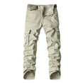 thumbnail image 1 of IROINNID Cargo Pants for Men Outdoor Cotton Cargo Pants Solid Relaxed Fit Casual Loose Pants with Multi-Pocket,White, 1 of 9