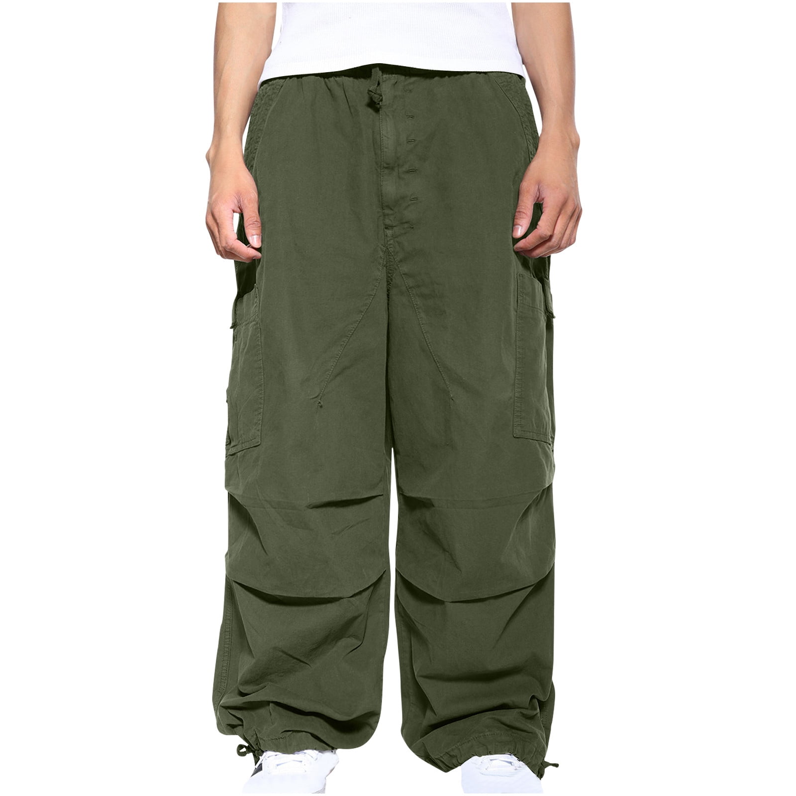 Rosen Kreuz】CURVE FIT LONG CARGO PANTS