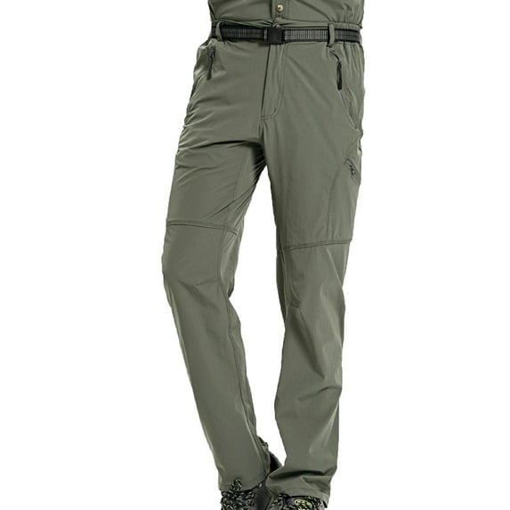 IROINNID Cargo Pants for Men Summer Breathable Outdoor Sports Climbing Pants Relaxed Fit Stretch Trousers,Olive Green