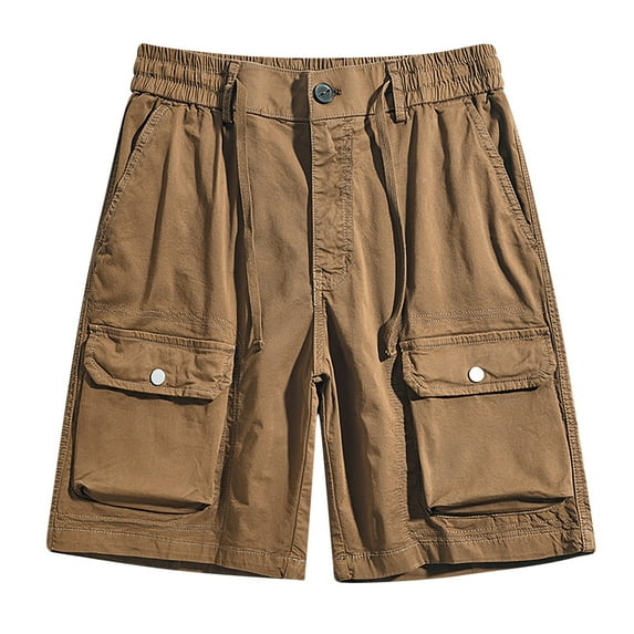 IROINNID Cargo Shorts for Men Plus Size Cargo Shorts Multi-Pockets Relaxed Summer Beach Shorts Pants,Coffee
