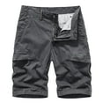 thumbnail image 1 of IROINNID Cargo Shorts for Men Summer Outdoors Solid Color Button Pocket Sport Shorts Pants,Gray, 1 of 4