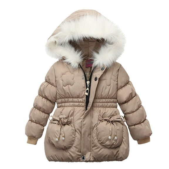 IROINNID Children Kids Girls Winter Windproof Coat Hooded Coats Jacket Zip Thick Warm Snow Hoodie Outwear