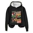 thumbnail image 1 of IROINNID Christmas Hoodie for Women Winter Thermal Hooded Pullover Long Sleeve Christmas Printed Tops Loose Fitting Hoodies,Black, 1 of 3