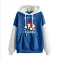 thumbnail image 1 of IROINNID Christmas Hoodies for Women Winter Warm Pullover Long Sleeve Hooded Oversized Hoodie Christmas Printed Tops,Blue, 1 of 4