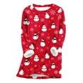 thumbnail image 1 of IROINNID Christmas Pullover for Women Oversize Loose Fit Thermal Tops Winter Plush Wool Warm Thicken Holiday Print Pullover,Hot Pink, 1 of 4