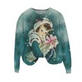 thumbnail image 1 of IROINNID Christmas Sweatshirts for Women Christmas Crewneck Pullover Long Sleeve Loose Fitting Holiday Casual Sweatshirt,Green, 1 of 4