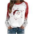 thumbnail image 1 of IROINNID Christmas Sweatshirts for Women Crewneck Long Sleeve Shirt Printed Loose Fit Tops Casual Holiday Pullover,Red, 1 of 4