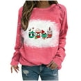 thumbnail image 1 of IROINNID Christmas Sweatshirts for Women Loose Crewneck Pullover Shirts Blouse Christmas Sweatshirt Tops,Red, 1 of 4