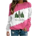 thumbnail image 1 of IROINNID Christmas Sweatshirts for Women Winter Christmas Printed Crewneck Pullover Loose Fit Casual Sweatshirt Tops,Pink, 1 of 4