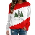thumbnail image 1 of IROINNID Christmas Sweatshirts for Women Winter Christmas Printed Crewneck Pullover Loose Fit Casual Sweatshirt Tops,Red, 1 of 4