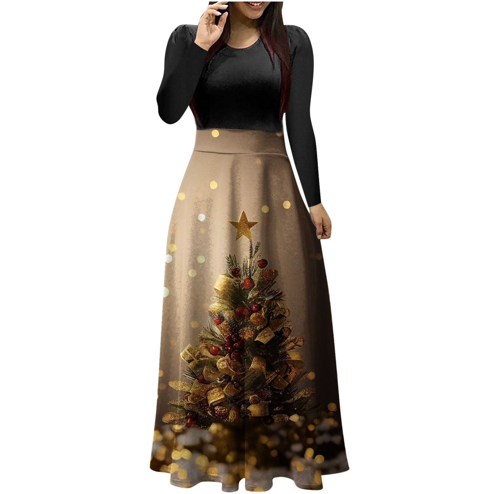ugly gold dress Golden Snowflake Women's Sweater Dress