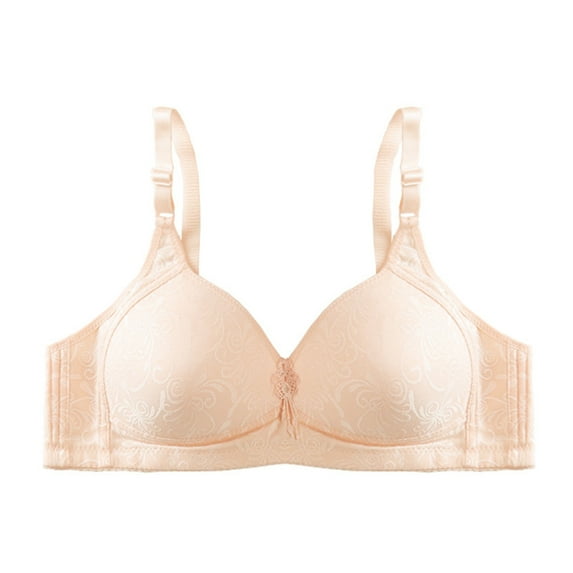 IROINNID Backless Push-Up Bra for Women's Inbarely Triangle Bralette Comfortable Unlined V Neck Wireless Nylon Smoothing Bra Top Stretch