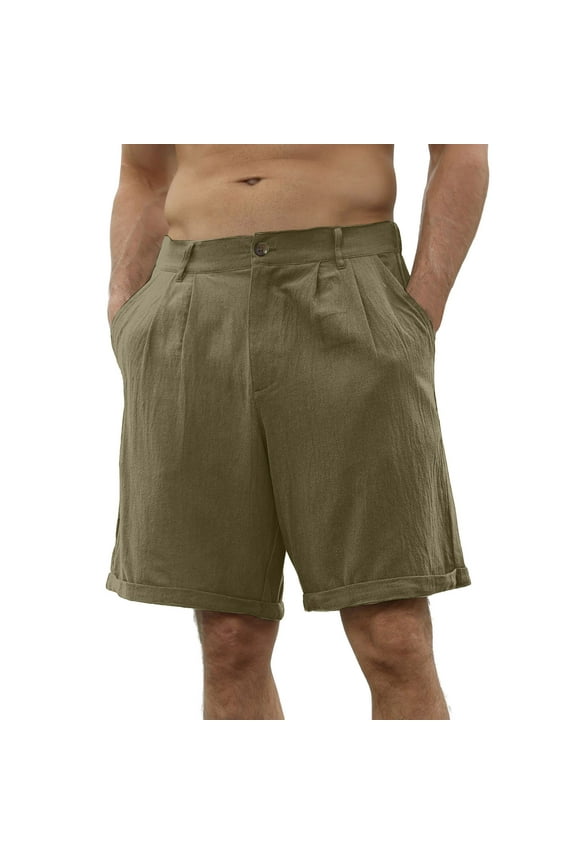 Men's Hiking Cargo Soild Shorts Quick Dry Golf Outdoor Casual Travel Shorts with Multi Pocket for Work Camping Fishing Summer