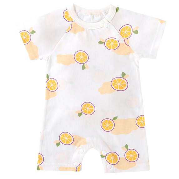 IROINNID Clearance Cotton Neutral Onesies Newborn Baby Girls Boys Bodysuit Summer Short Sleeve One-piece Cartoon Romper Jumpsuit,White