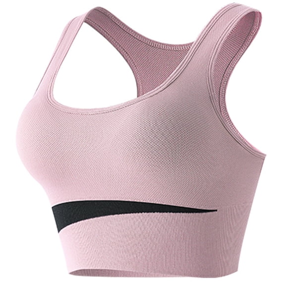 IROINNID Clearance Sports Bras for Women Seamless Bra Vest Yoga Comfortable Wireless Underwear Sports Bras,Pink
