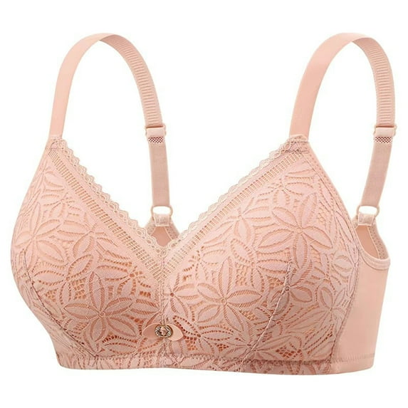 IROINNID Wireless Bras for Women Floral Contrast Lace Comfy and Breathable Full Coverage Support Adjustable Straps Women's Bras for Everyday Wear