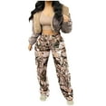 thumbnail image 1 of IROINNID Women's Cargo Pants High Waist Straight Tube Multicolor Camouflage Cargo Pants,Camouflage, 1 of 8