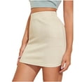 thumbnail image 1 of IROINNID Comfort Waist Short Skirts For Women Fashion High Waist Slim Straight Skirt Solid Color Skirt, 1 of 9