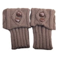 thumbnail image 1 of IROINNID Crew Socks for Women Leg Warmers Knitted Short Knee Ankle Socks Winter Trim Boot Cuffs Toppers, 1 of 1