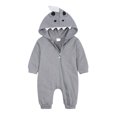 thumbnail image 1 of IROINNID Deals Baby Bodysuit Long Sleeve Newborn Baby Spring And Clothes Cute Cartoon Zipper Comfortable Hooded Rompers,Gray, 1 of 8