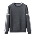 thumbnail image 1 of IROINNID Deals Crew Neck Pullover Sweatshirts Leisure Solid Basic Daily Fit Graphic Print Sweater Top With Webbing Design,Dark Gray, 1 of 4