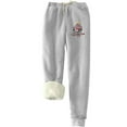 thumbnail image 1 of IROINNID Deals Fleece Sweatpants for Women Christmas Printed Winter Pants Lamb Fleece Elastic Thickened Plush Warm Sweatpants,Gray, 1 of 2