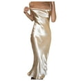 thumbnail image 1 of IROINNID Formal Dress for Women Wedding Guest Evening Night Party Dress Trendy Summer Sling Silks And Satin Fish Tail Loose And Comfortable Dress,Gold, 1 of 9