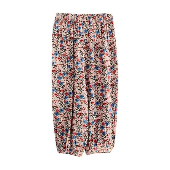 IROINNID Deals Harem Pants for Girl Toddler Kids Baby Girls Cute Sweet Print Flared Pants Trousers Pants,Multicolor