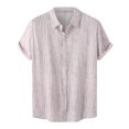 thumbnail image 1 of IROINNID Deals Hawaiian Shirt for Men Buttons Summer Beach Lightweight Print Turndown Short Sleeve Sea Side Blouse,Khaki, 1 of 9