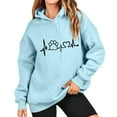 thumbnail image 1 of IROINNID Deals Hoodie for Women Winter Fall Pullover Yes,I'm Cold Print Basic Long Sleeve Hoodie Loose Fit Casual Hooded Sweatshirt,Blue, 1 of 3