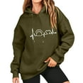 thumbnail image 1 of IROINNID Deals Hoodie for Women Winter Fall Pullover Yes,I'm Cold Print Basic Long Sleeve Hoodie Loose Fit Casual Hooded Sweatshirt,Green, 1 of 4