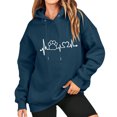 thumbnail image 1 of IROINNID Deals Hoodie for Women Winter Fall Pullover Yes,I'm Cold Print Basic Long Sleeve Hoodie Loose Fit Casual Hooded Sweatshirt,Navy, 1 of 4