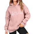 thumbnail image 1 of IROINNID Deals Hoodie for Women Winter Fall Pullover Yes,I'm Cold Print Basic Long Sleeve Hoodie Loose Fit Casual Hooded Sweatshirt,Pink, 1 of 4
