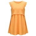 thumbnail image 1 of IROINNID Deals Nursing Tank for Women Solid Color Short Sleeve Pregnant Breastfeeding Clothe Top,Yellow, 1 of 9
