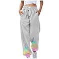 thumbnail image 1 of IROINNID Deals Sweatpants for Women Casual Jogger Relaxed Fit Flame Printing Sweatpants Lounge Trousers with Pockets High Waist Pants,Gray, 1 of 4