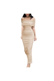 evening knee length dresses Classy Short Sleeve Knee-Length Party Dress Martin Aranda main image 1