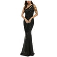 thumbnail image 1 of IROINNID Deals Wedding Guest Dresses for Women Evening Night Party Dress Spring And Summer Color Sling Long Style Elegant Dress Elegant Formal Dress,Black, 1 of 3