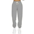 thumbnail image 1 of IROINNID Deals Women's Sweatpants Casual Jogger Solid Color High Waist Athletic Straight Leg Trendy Sweatpants,Gray, 1 of 3