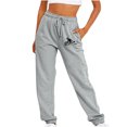 thumbnail image 1 of IROINNID Deals Womens Sweatpants Casual Jogger Relaxed Fit Comfy High Waist Solid Color Printed Sweatpants,Gray, 1 of 2