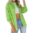 thumbnail image 1 of IROINNID Denim Jacket for Women Long Sleeve Turndown Lapel Light Wash Jean Jacket Solid Color Lightweight Button Down Classic Outerwear(Z03#Mint Green,M), 1 of 6