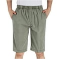 thumbnail image 1 of IROINNID Bermuda Shorts for Men Lightweight Shorts Short Short Pants Elastic Waist Drawstring Comfy Shorts,Green, 1 of 4
